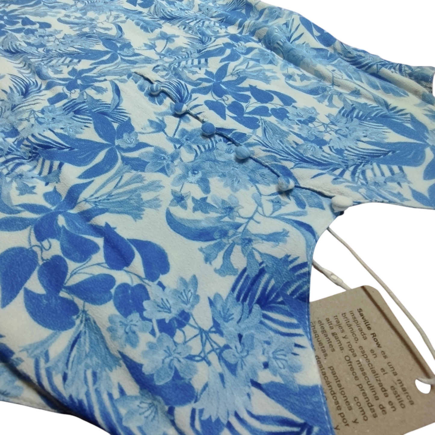 Vestido Celeste floreado Saville Row / Talla M