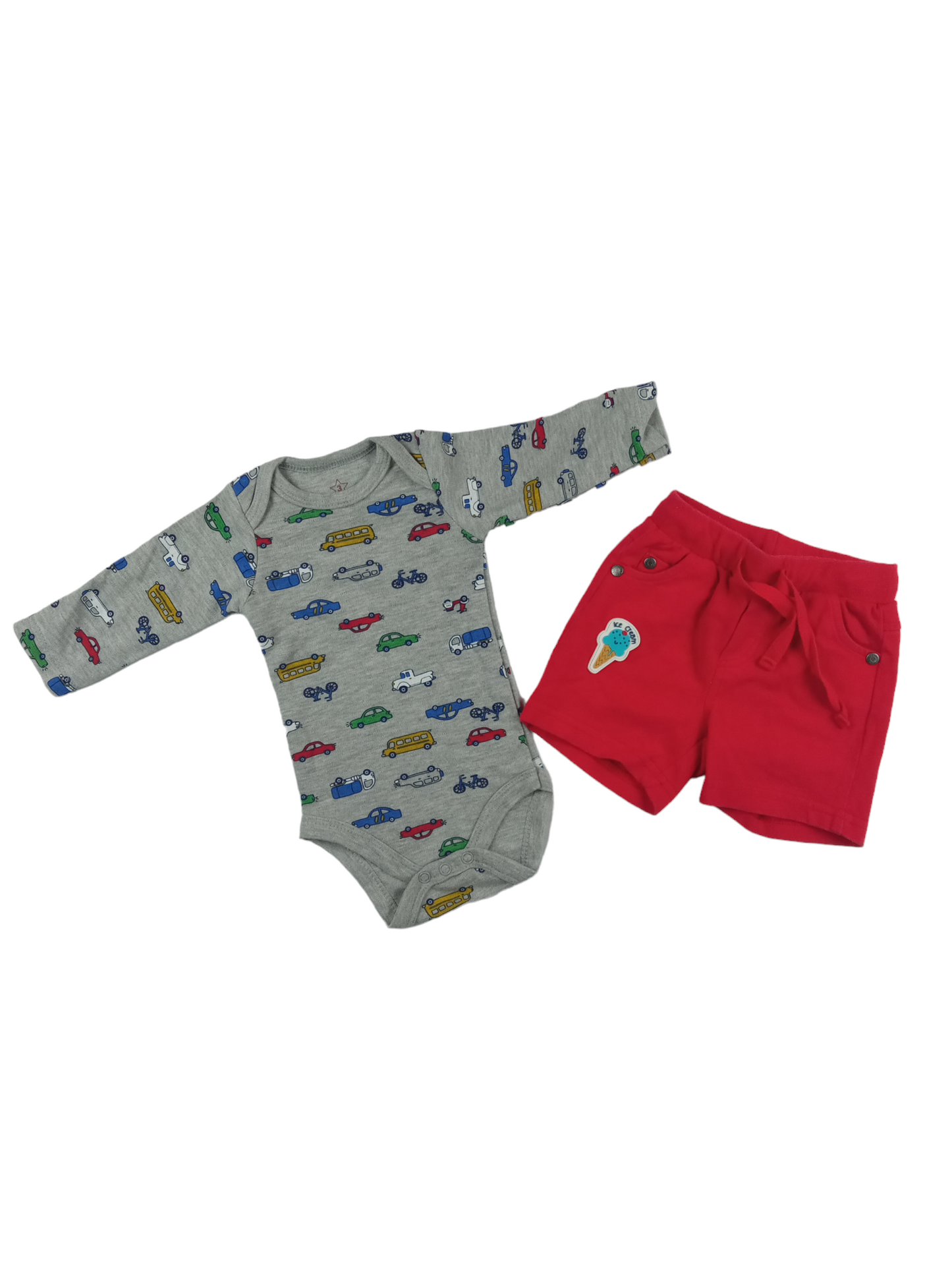 Conjunto short y body / 3 meses