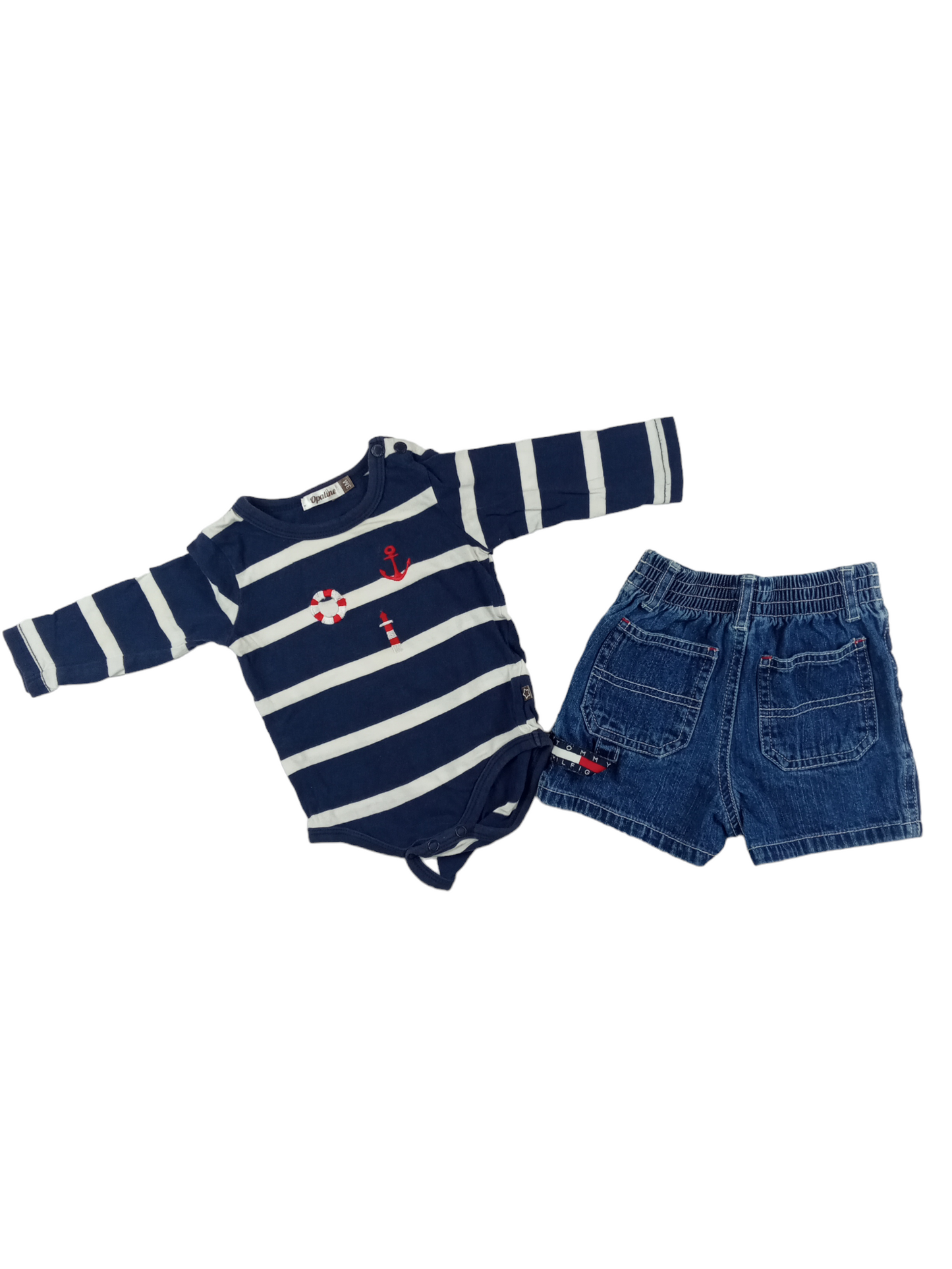 Conjunto short y body / 3 meses