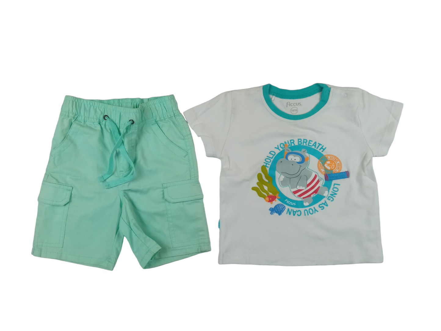 Conjunto short-polera / 12-18 meses