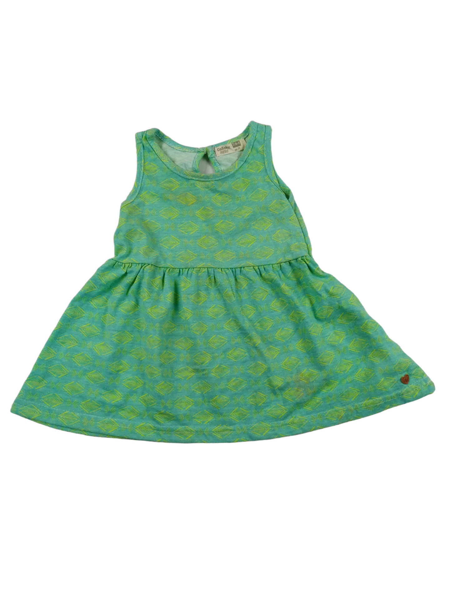 Vestido verde / 6-9 meses