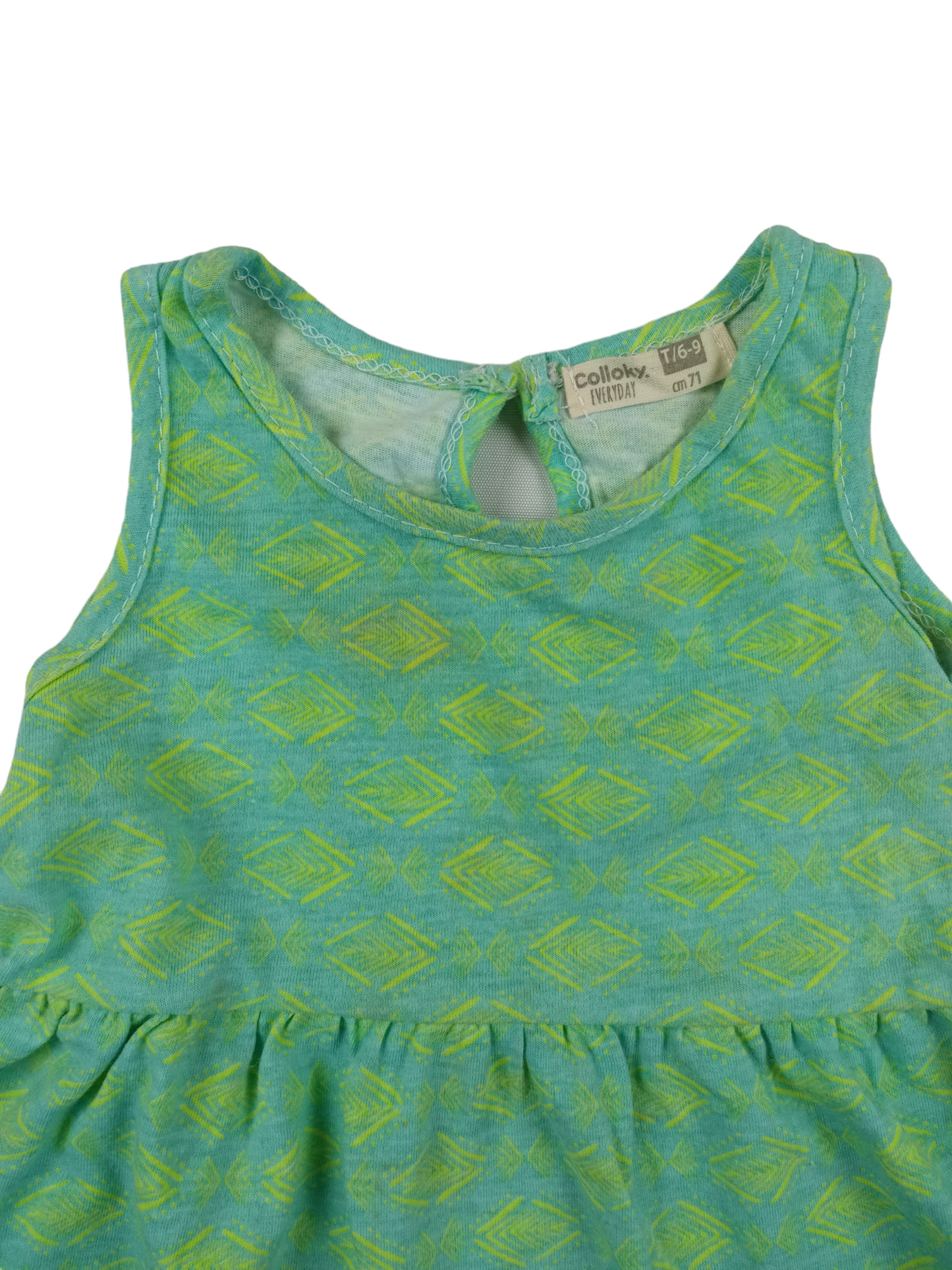 Vestido verde / 6-9 meses
