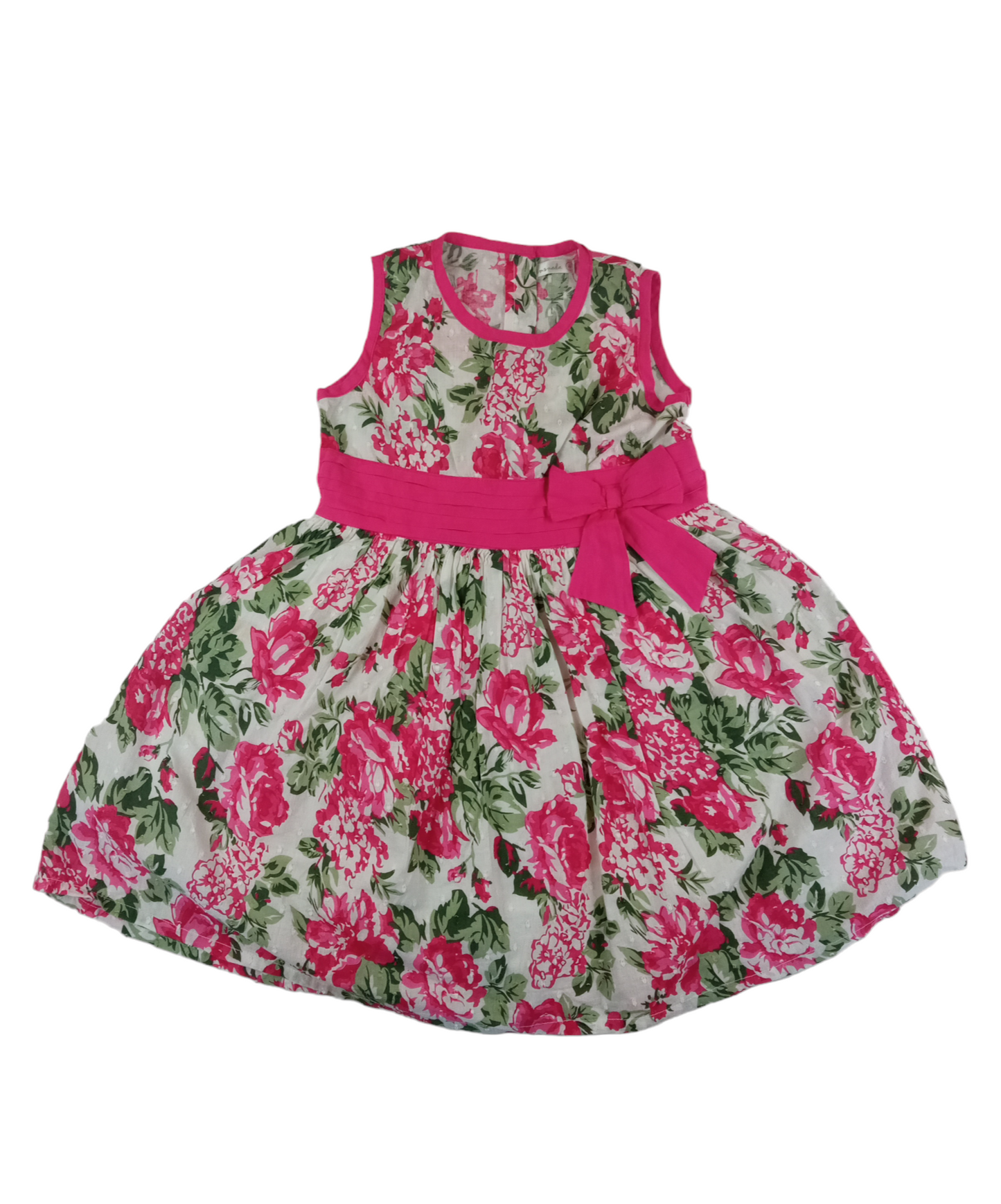 Vestido florado rosado / Talla 4