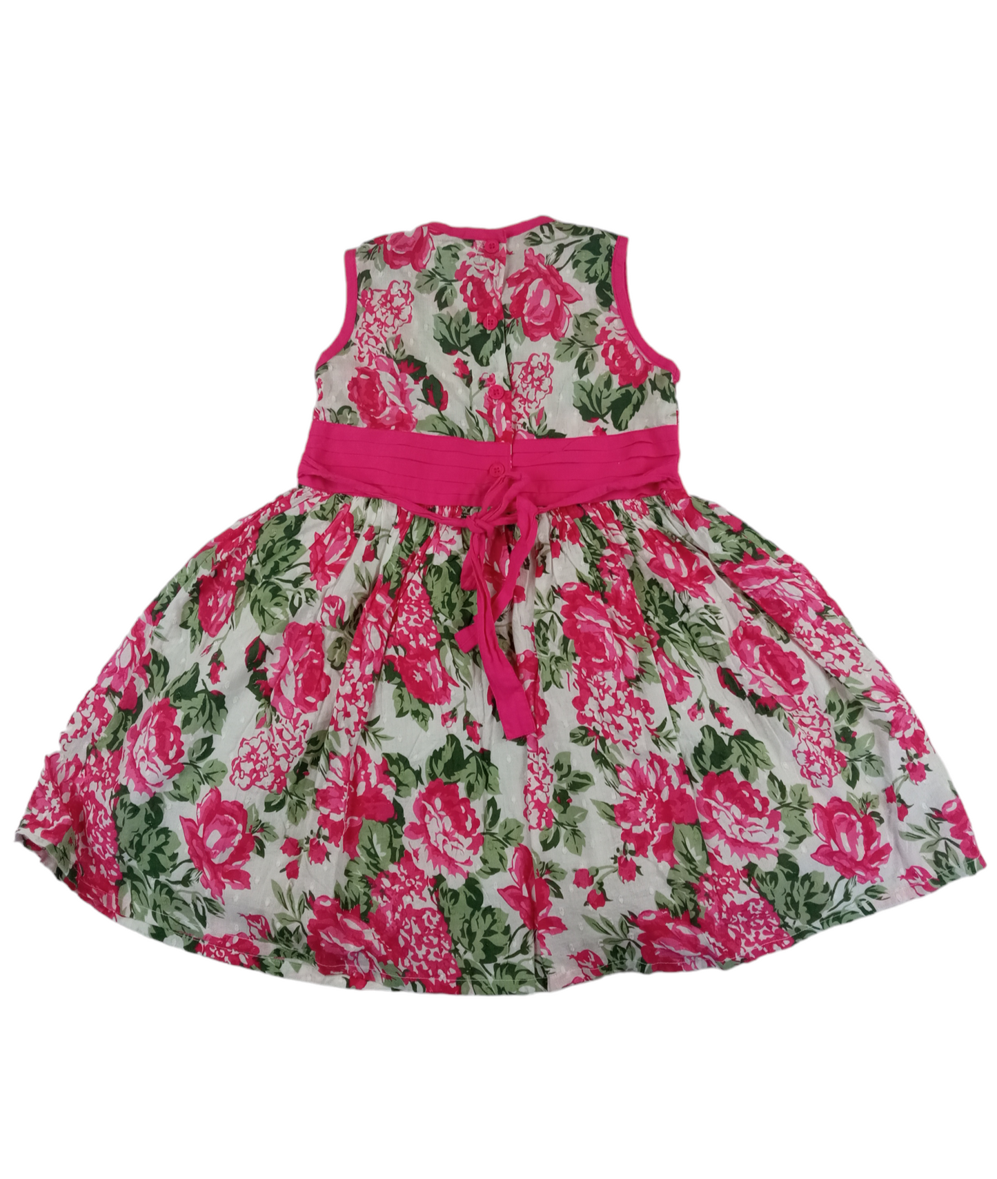 Vestido florado rosado / Talla 4