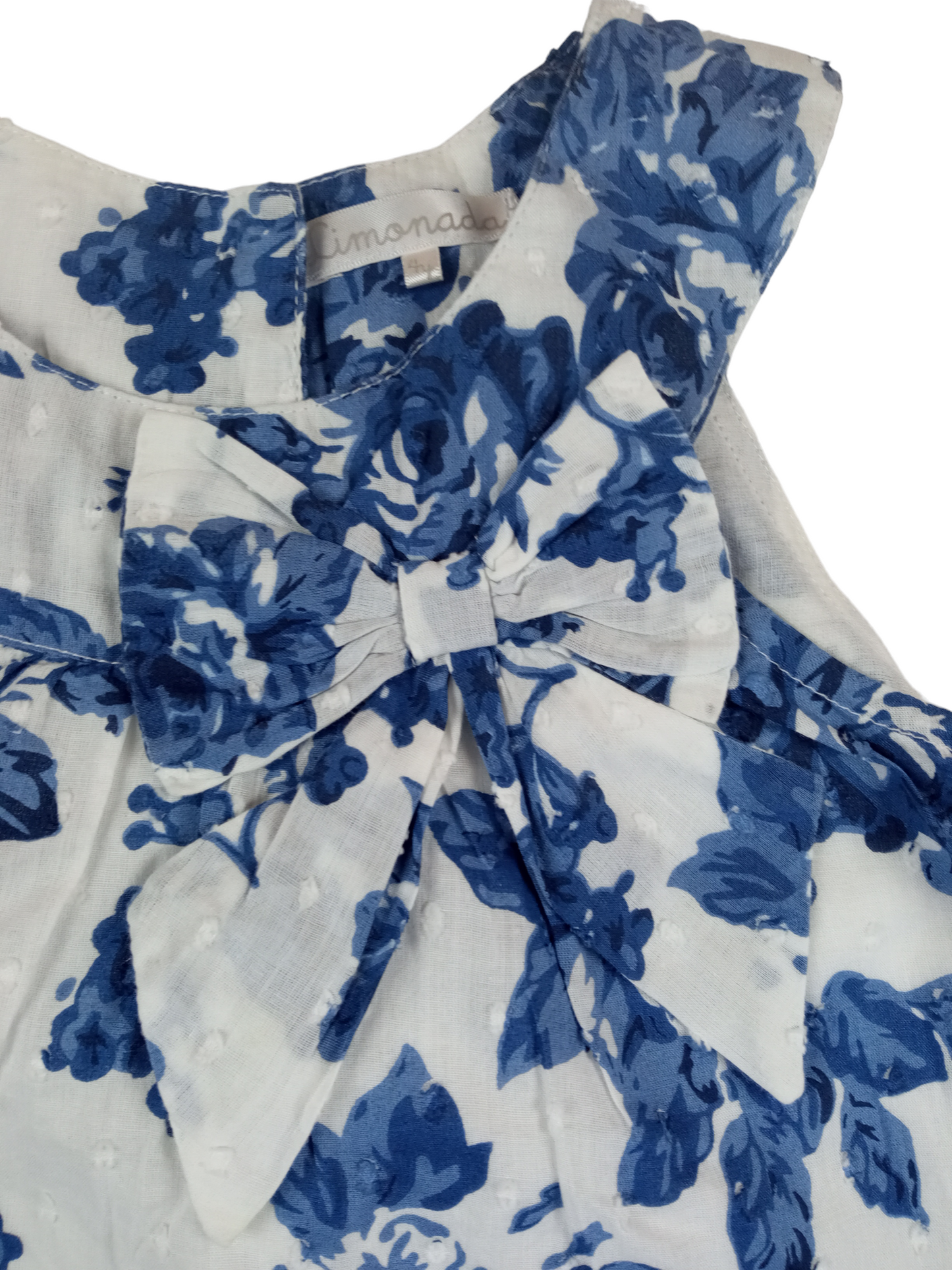 Vestido floreado azul / Talla 4
