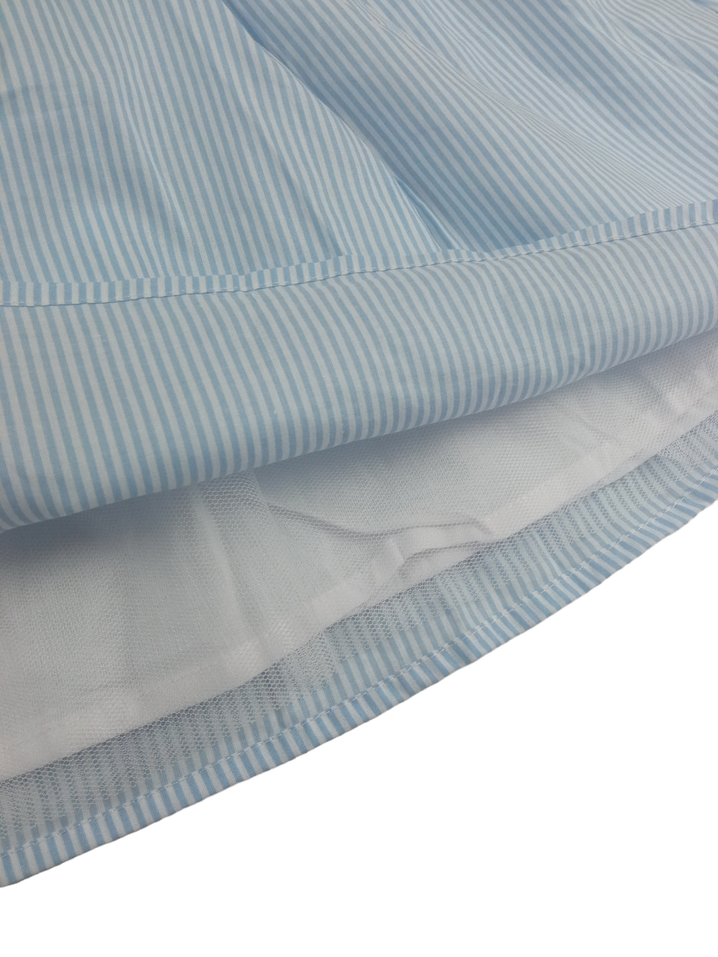 Vestido rayado celeste / Talla 6
