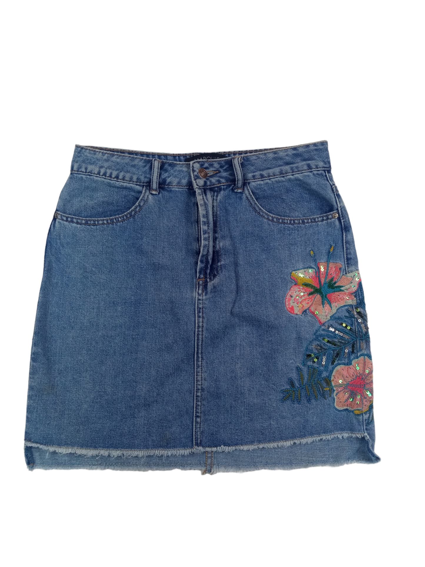 Falda flores bordadas Marquis / Talla S