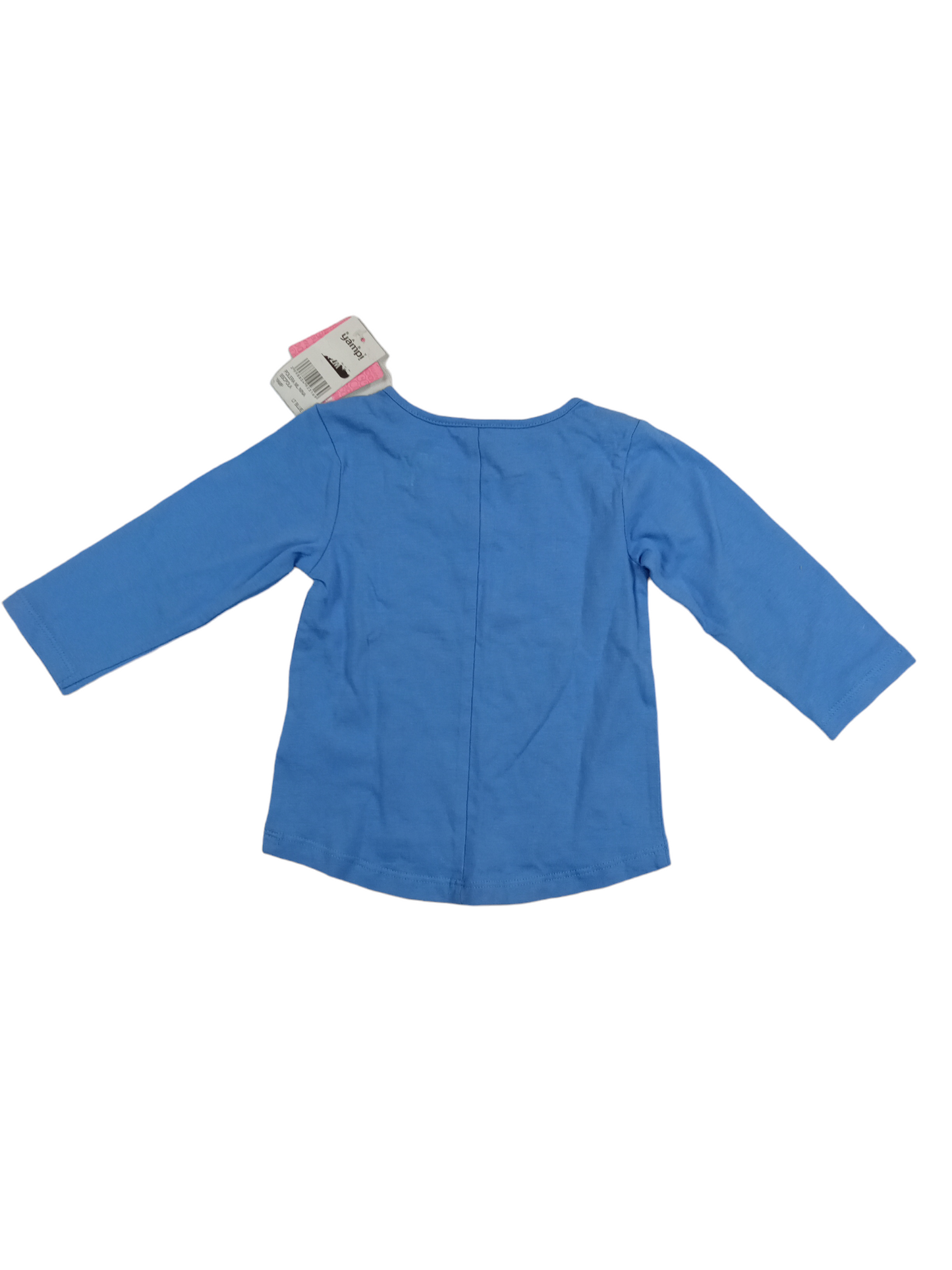 Polera azul manga larga / 12 meses