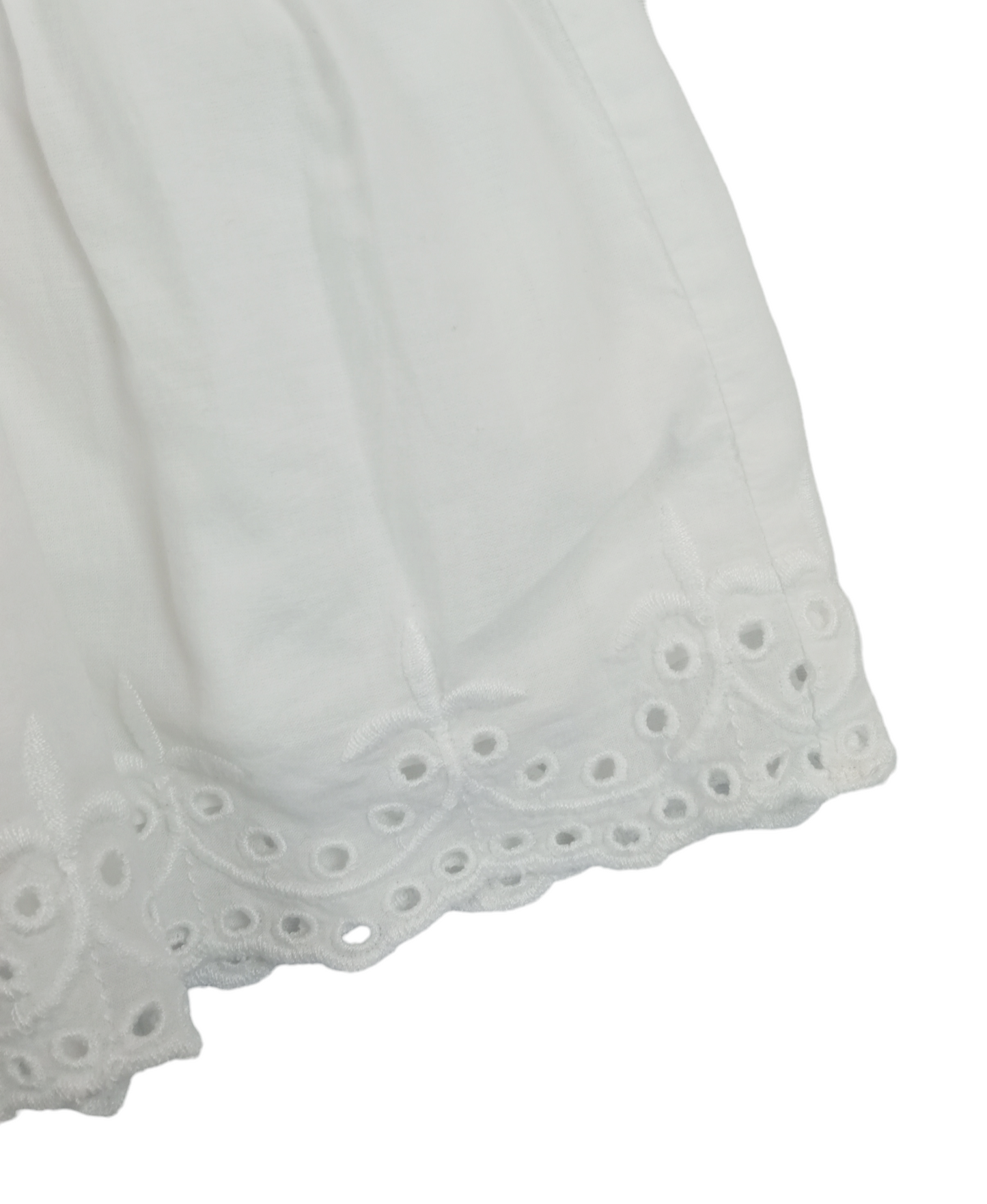 Vestido blanco blondas / 9 meses