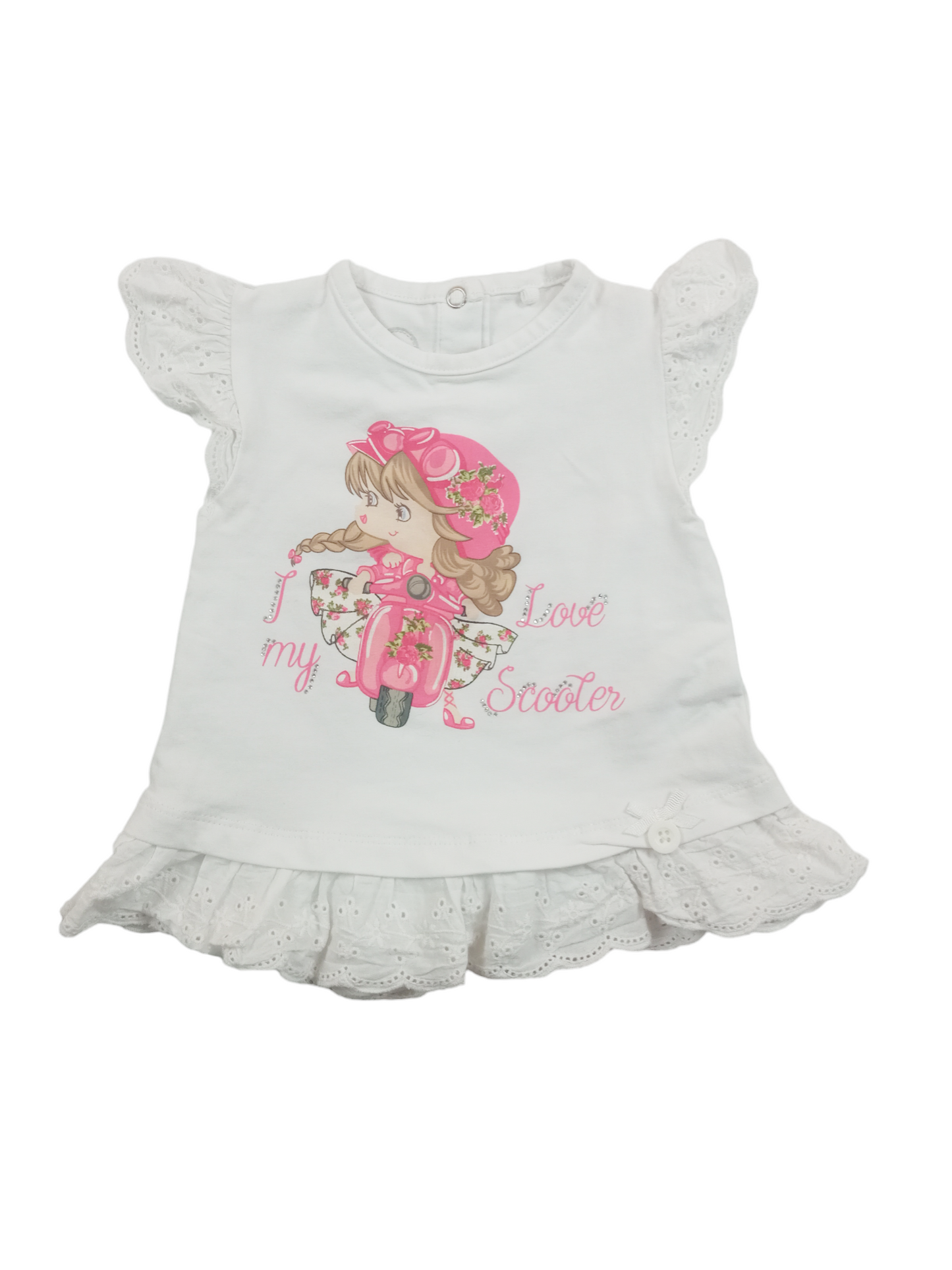 Polera blanca / 9 meses