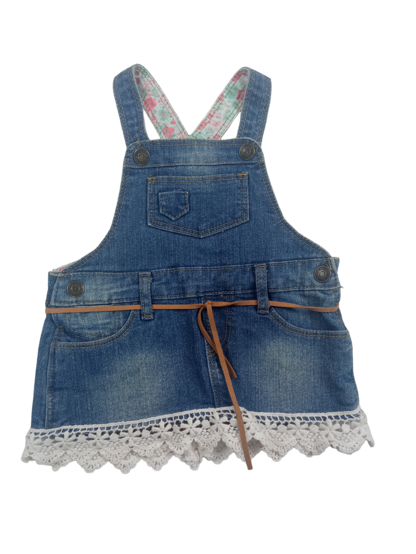 Vestido jardinera/ 3-6 meses