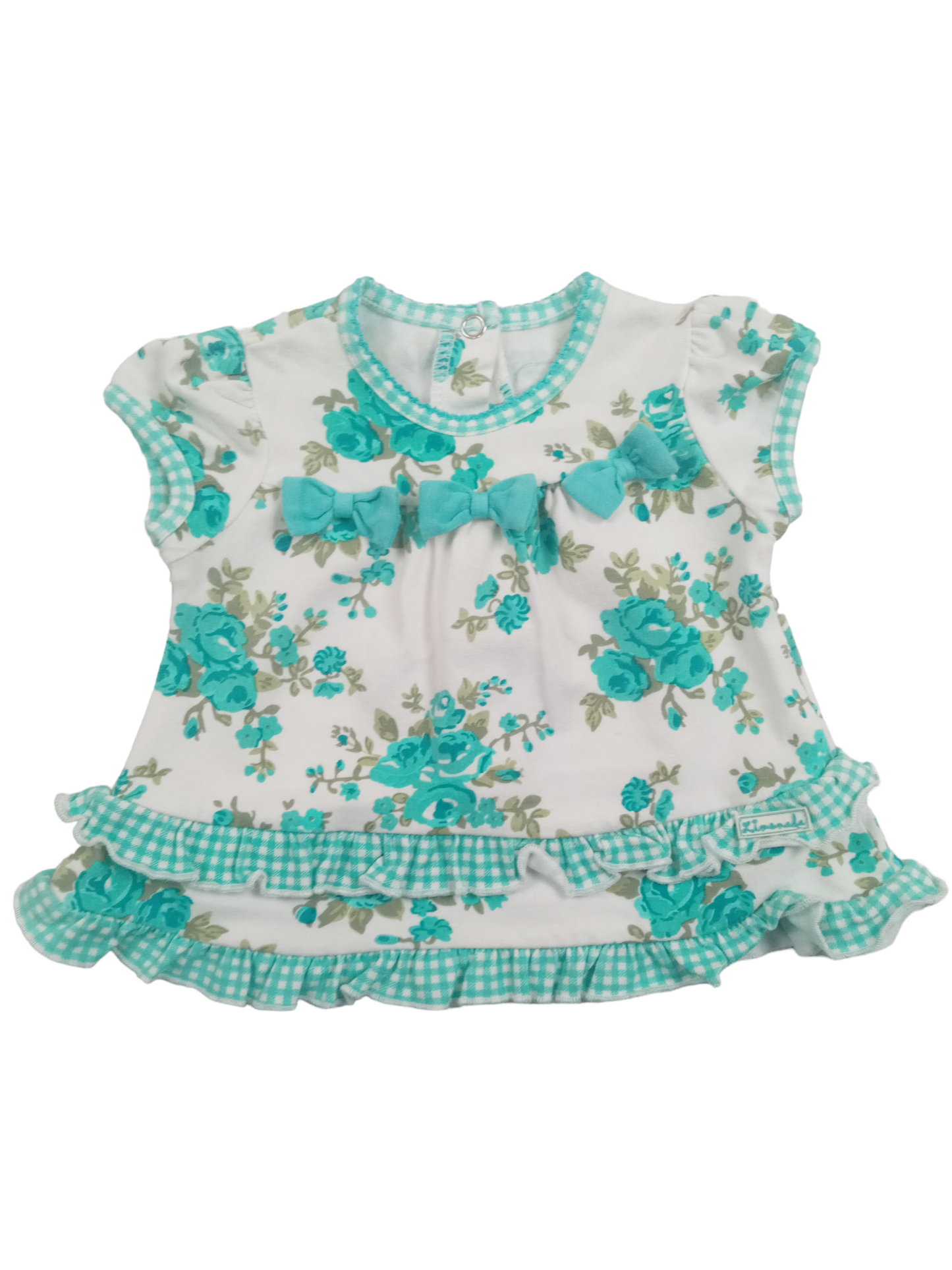 Polera flores/ 0 mes