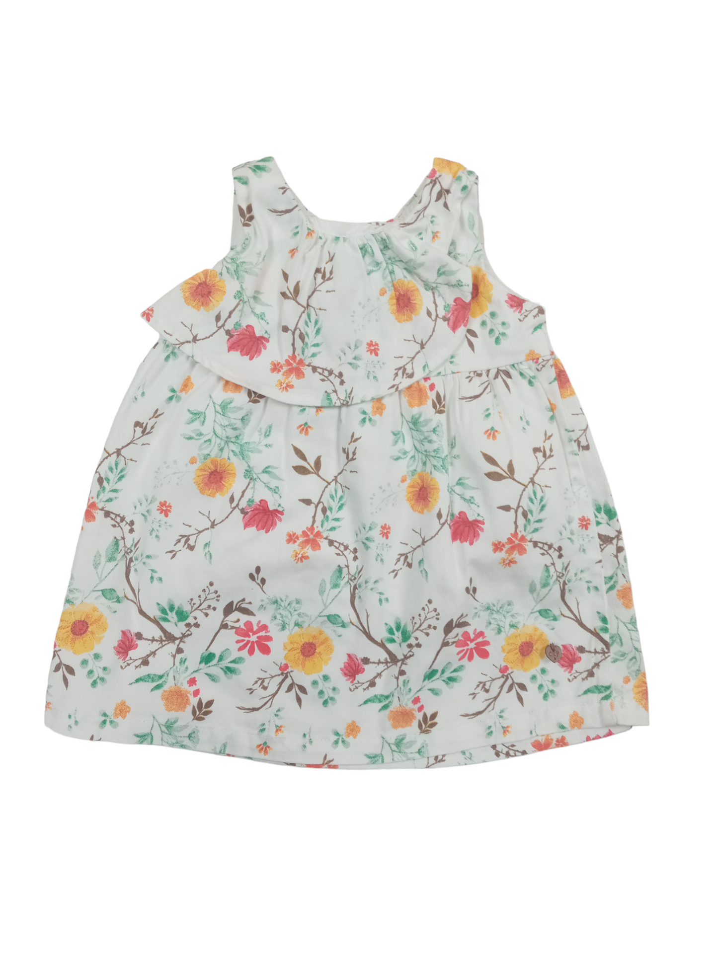 Vestido flores / 6-9 meses