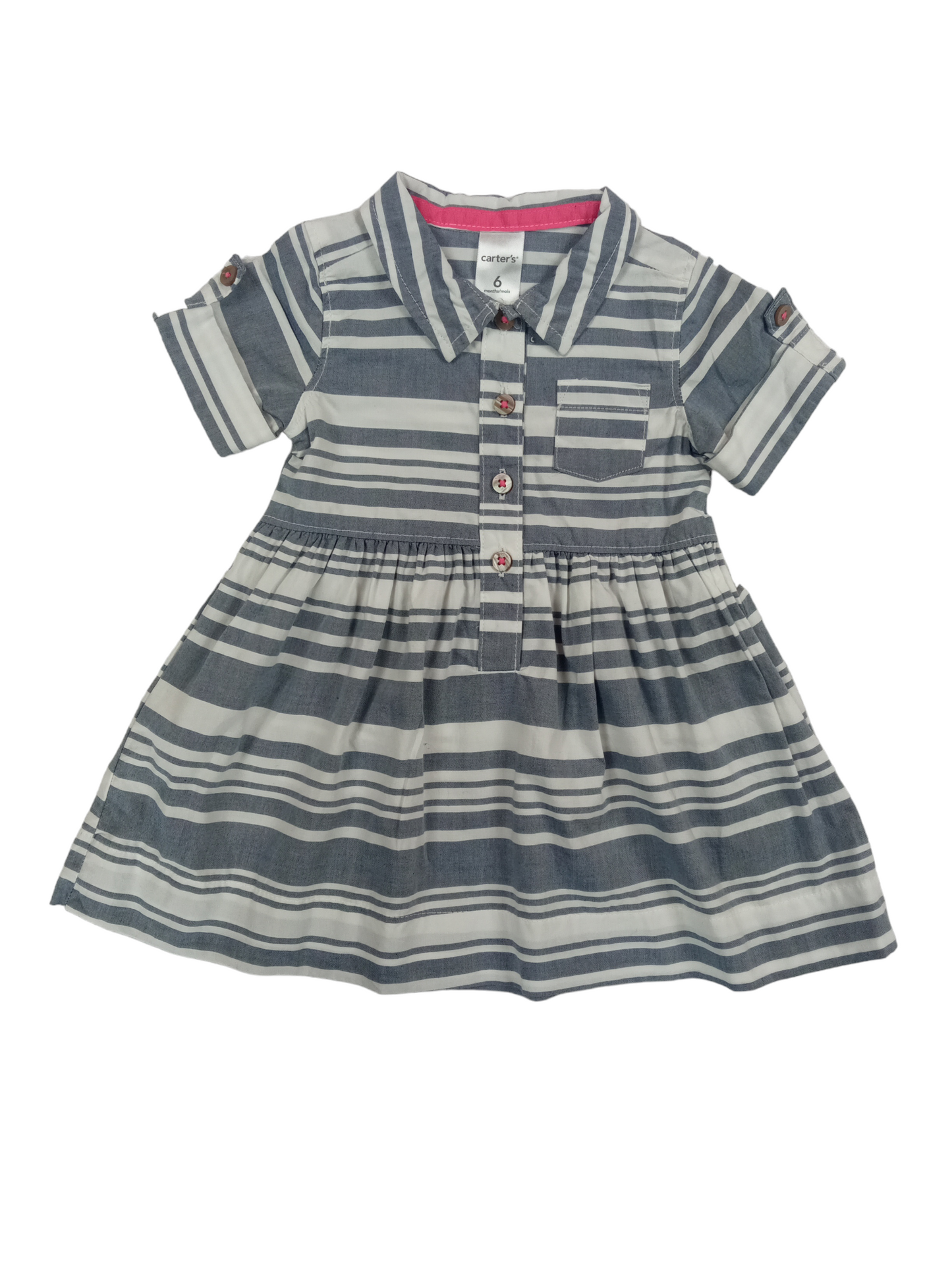 Vestido rayas/ 6 meses