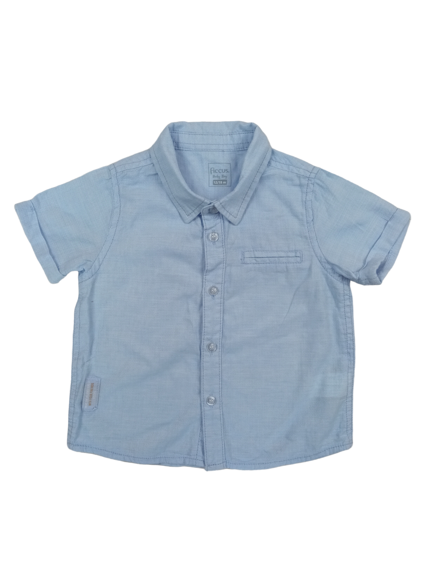 Camisa celeste/ 12-18 meses