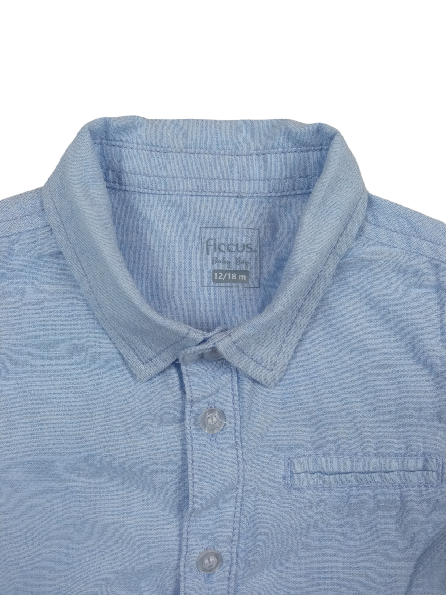 Camisa celeste/ 12-18 meses