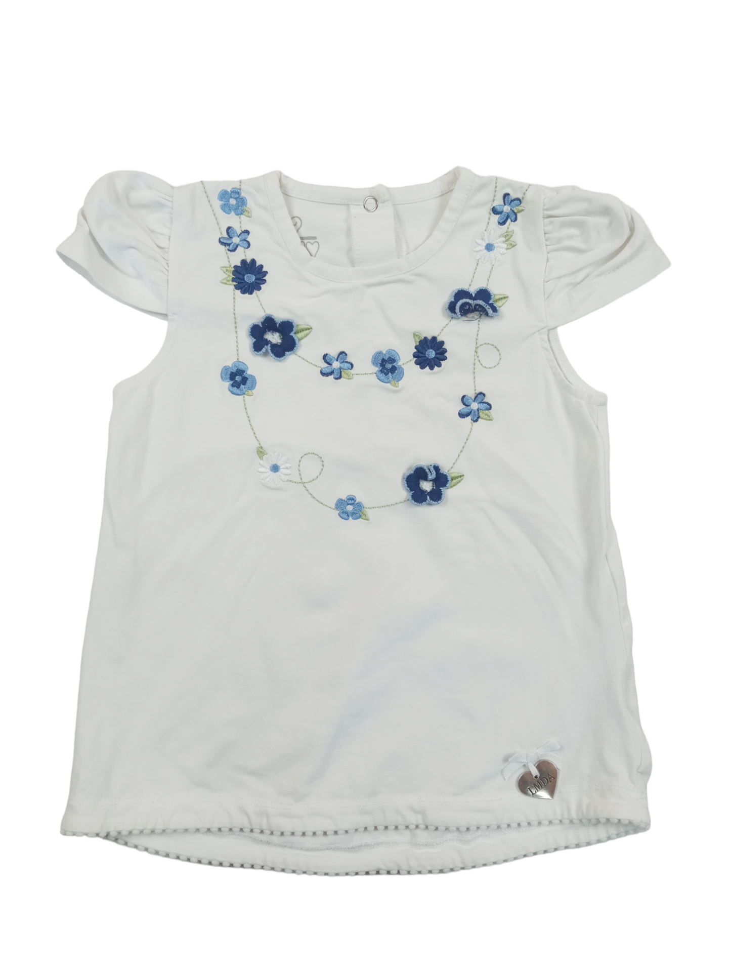 Polera flores/ talla 3