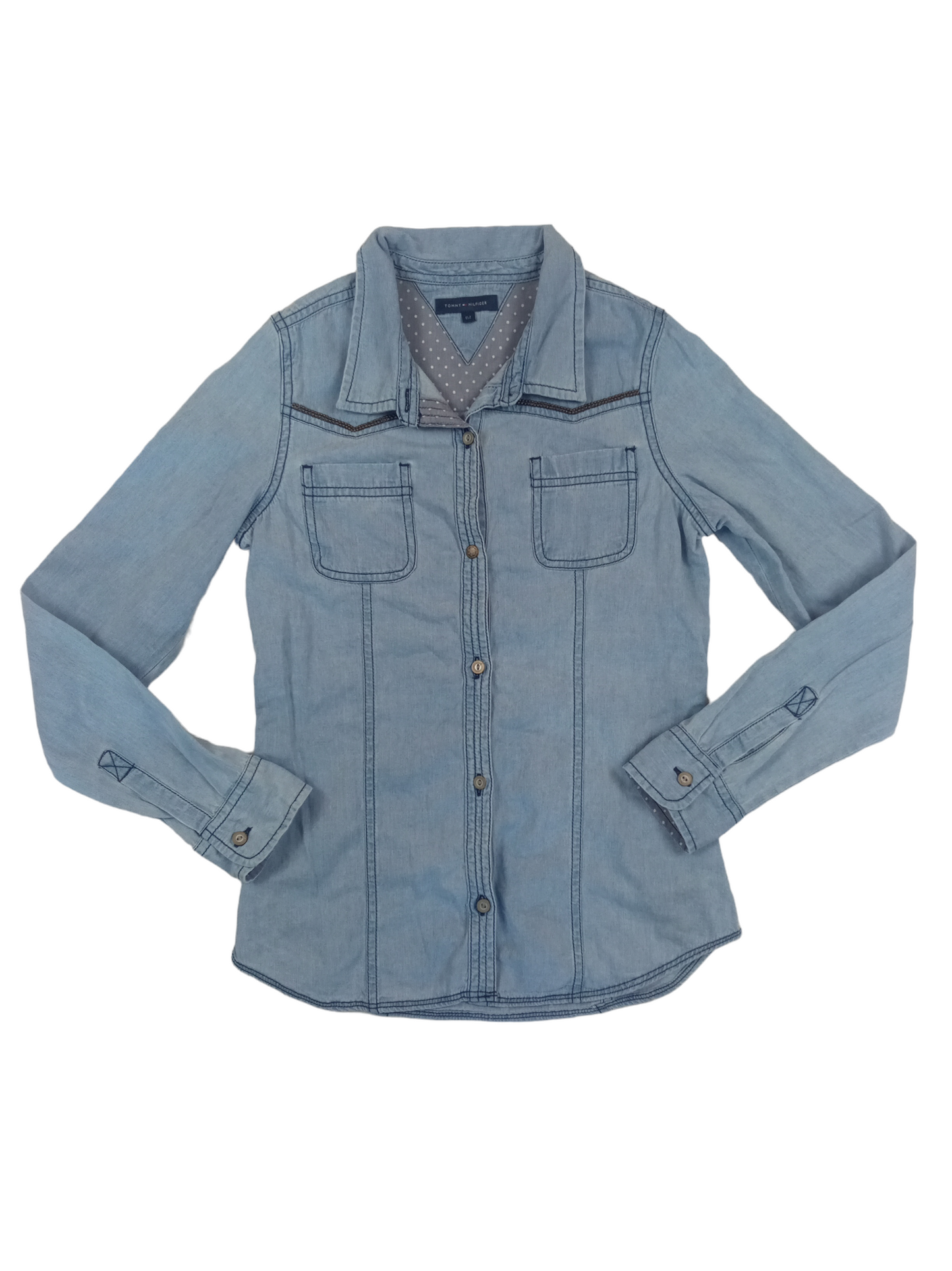 Camisa de mezclilla Tommy Hilgiger / Talla 12