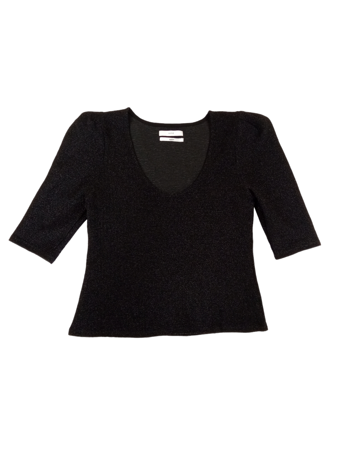 Blusa negra con hombreras Alaniz / Talla M