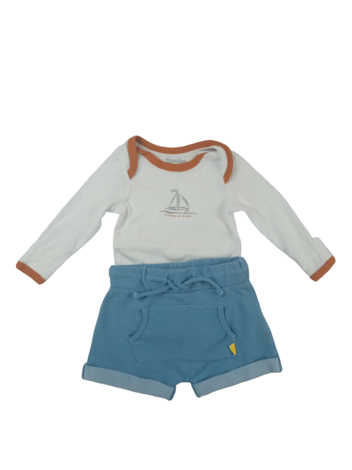 Conjunto short y body / 3 meses