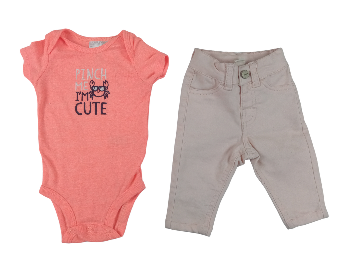 Conjunto pantalón-body / 3-6 meses