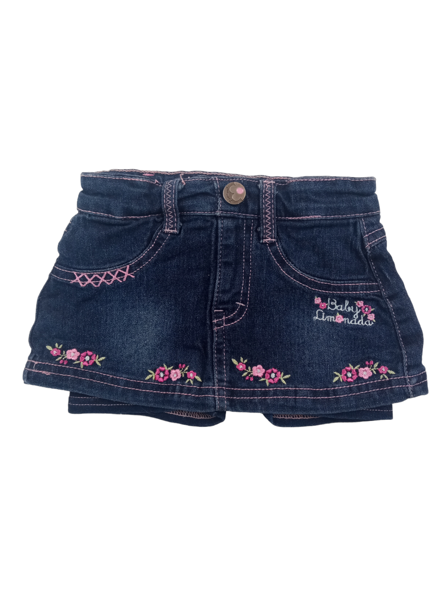 Falda short de discount mezclilla