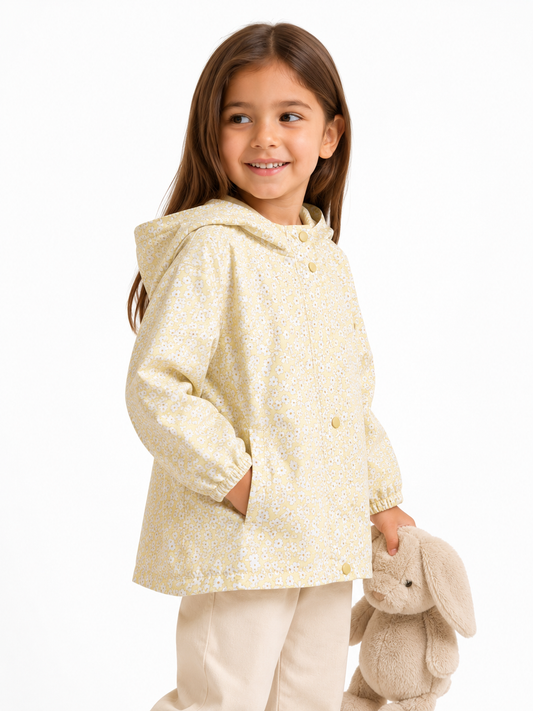 Cortavientos estampado floral / 4-5 años