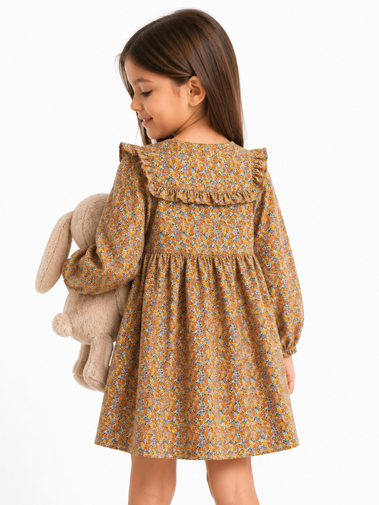 Vestido estampado floral / Talla 3-4 años