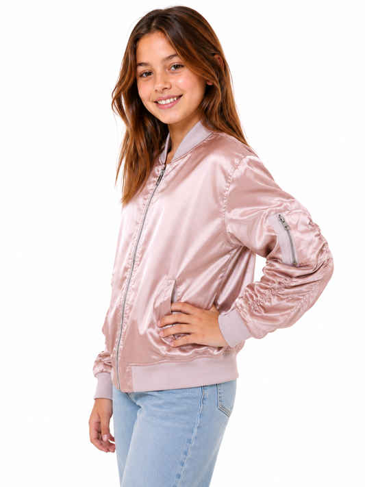 Chaqueta bomber satinada / 12-13 años