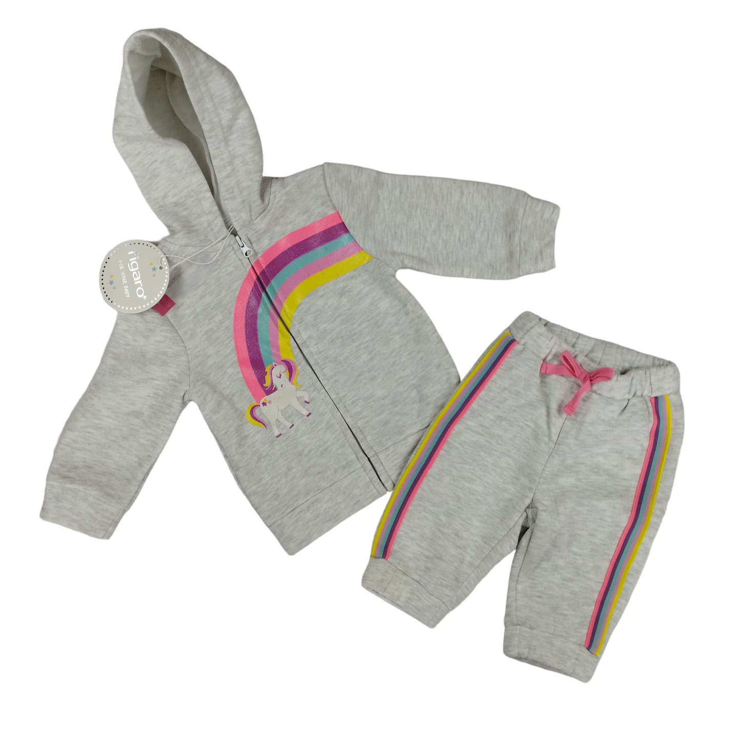 Conjunto polerón buzo / 6-9 meses