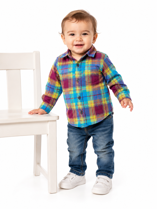 Camisa cuadrillé / 12 meses