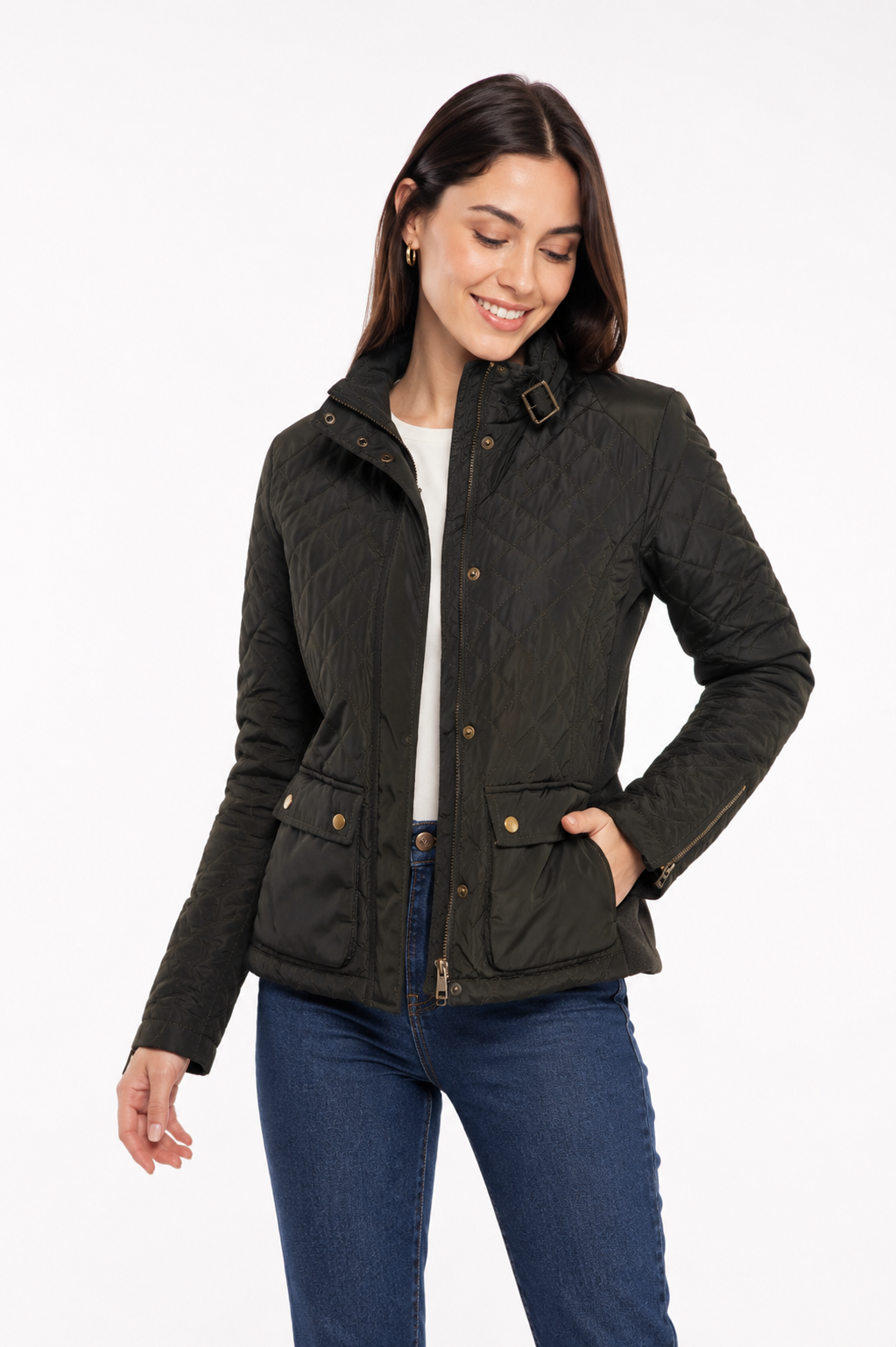 Chaqueta verde musgo Mango / Talla M