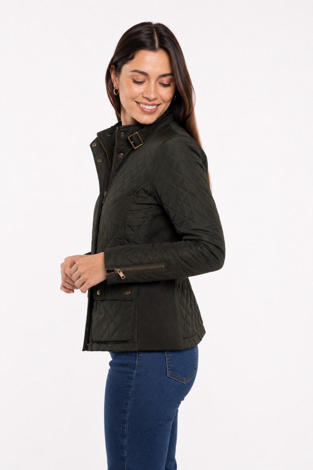 Chaqueta verde musgo Mango / Talla M