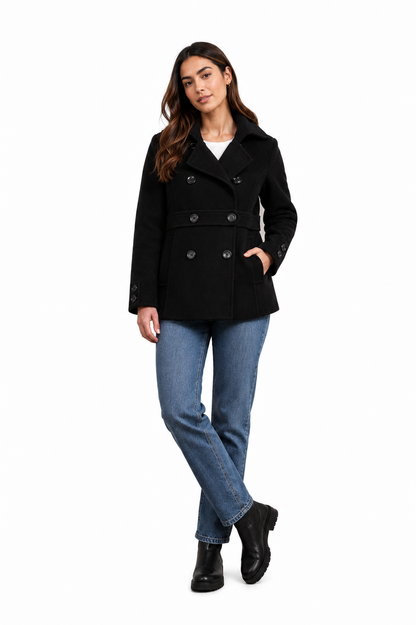 Abrigo negro/ talla L