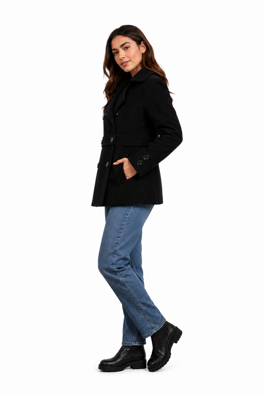 Abrigo negro/ talla L