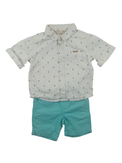 Conjunto short-camisa / 6-9 meses