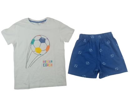 Pijama verano diseño futbol / Talla 5-6
