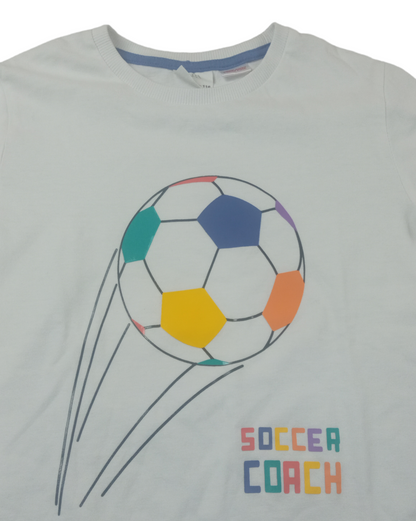 Pijama verano diseño futbol / Talla 5-6