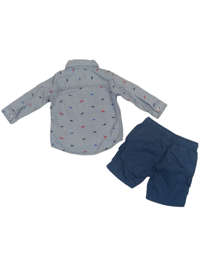 Conjunto camisa-short / 12 meses