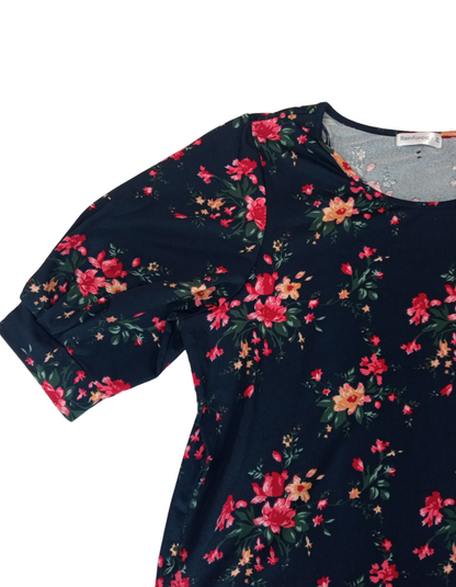 Polera flores / Talla XL