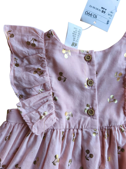 Vestido rosado / 4-6 meses