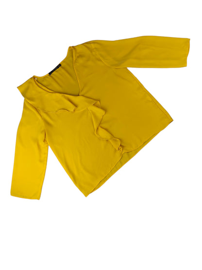 Blusa mostaza con vuelos / Talla L
