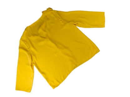 Blusa mostaza con vuelos / Talla L