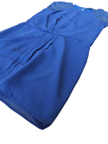 Vestido azul con detalles bordados - Talla M
