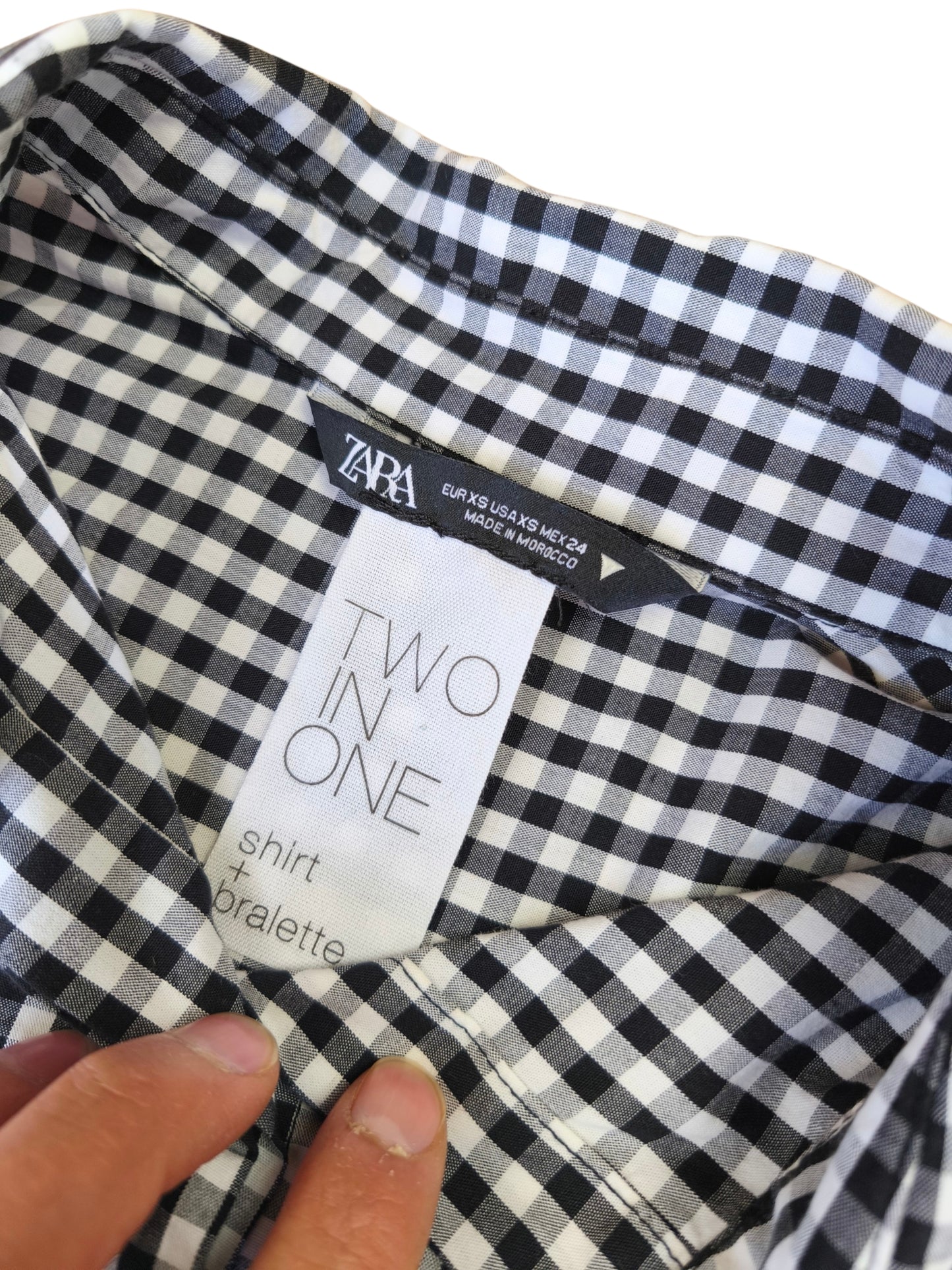 Blusa larga ingham oversize /Talla XS