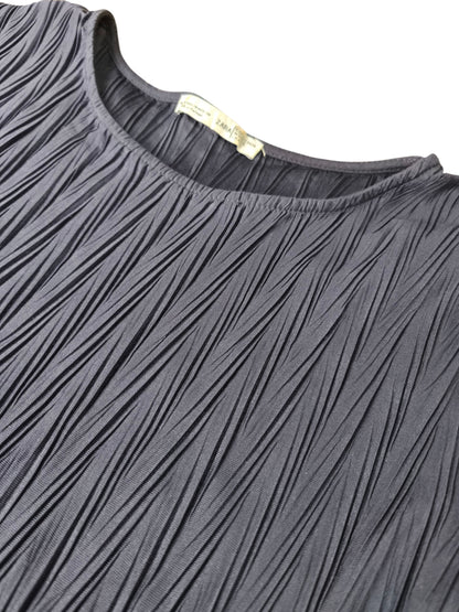 Blusa plisada de manga voluminosa / Talla M