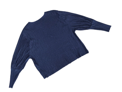 Blusa plisada de manga voluminosa / Talla M