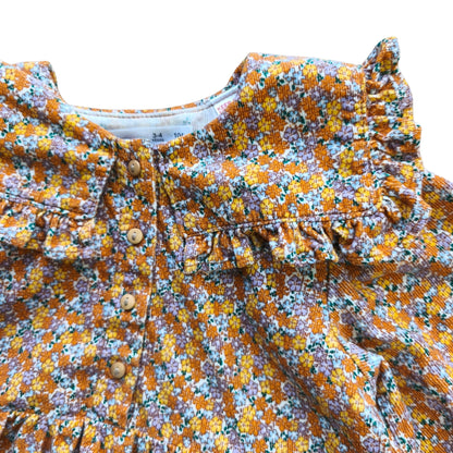 Vestido estampado floral / Talla 3-4 años