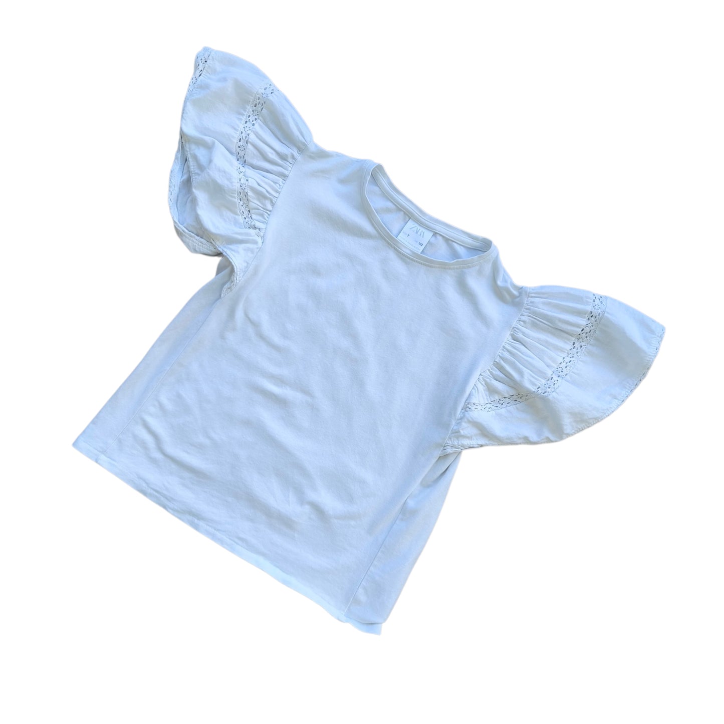 Polera con mangas volantes / Talla 7