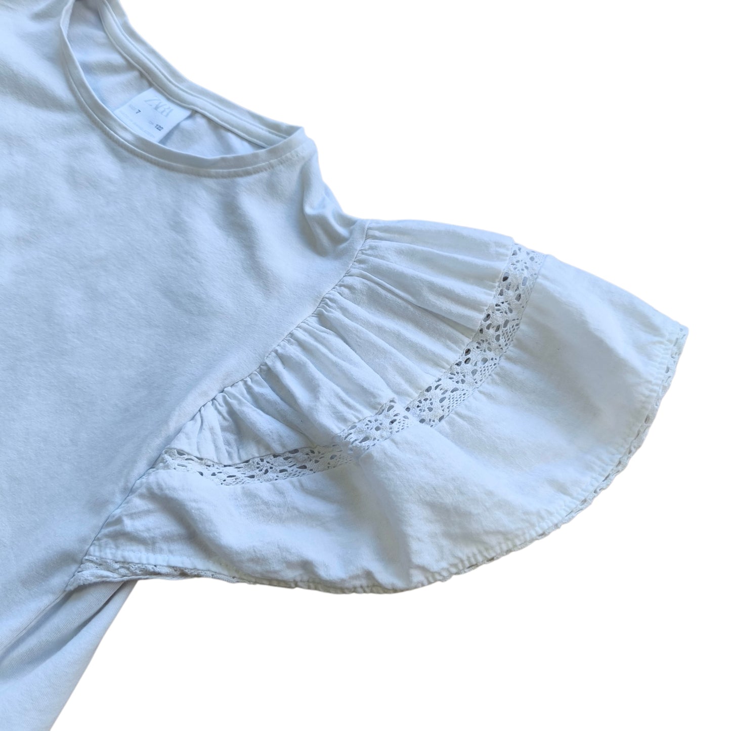 Polera con mangas volantes / Talla 7